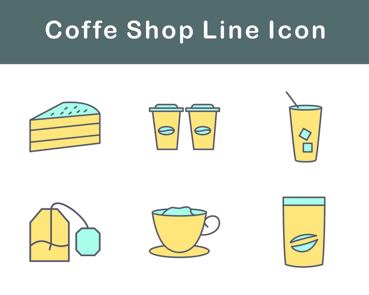 koffie winkel vector icoon reeks