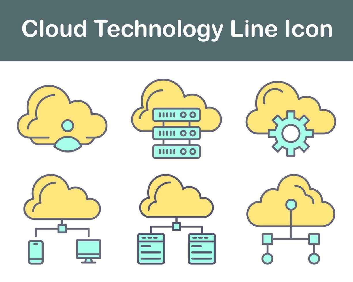 wolk technologie vector icoon reeks