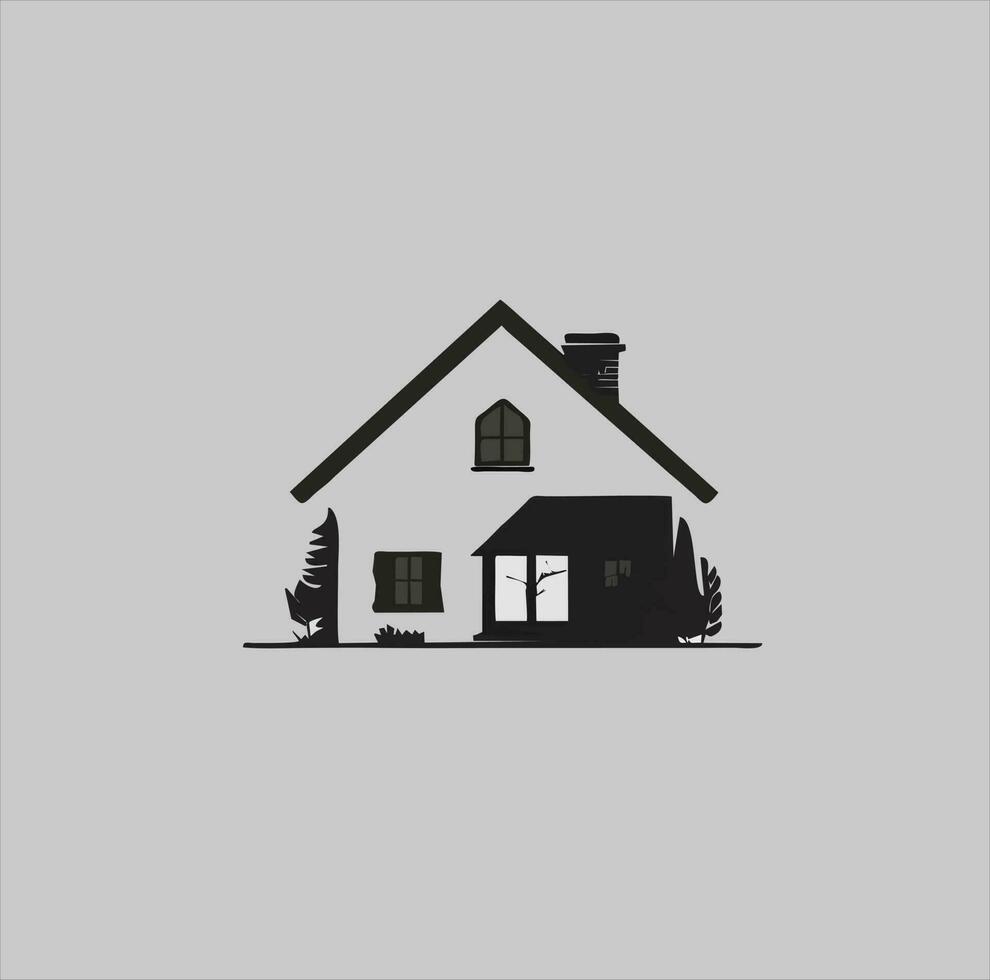 huis logo ontwerp sjabloon, logo met abstract en minimalistische vorm stijl vector