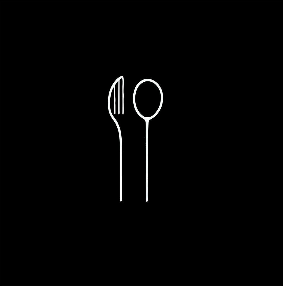 vork en lepel vector logo. vector illustratie. restaurant teken icoon