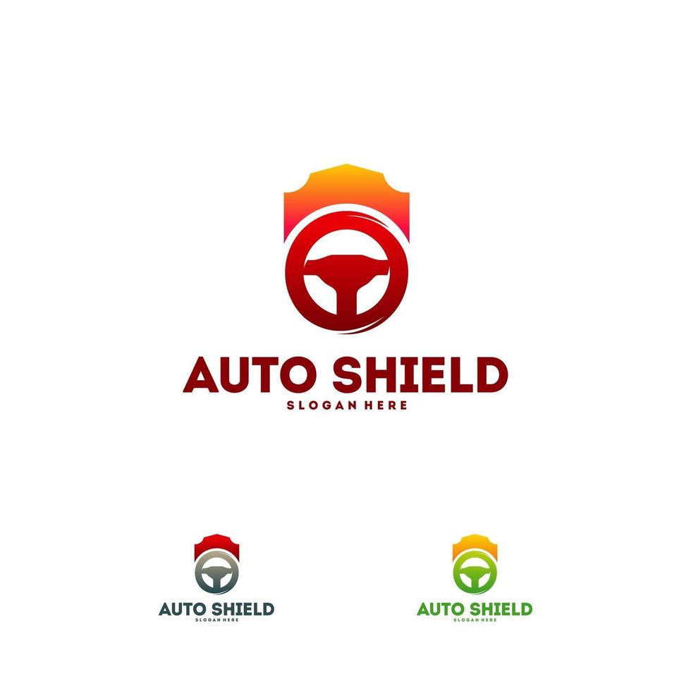 automotive schild logo ontwerpen concept vector, auto beschermen logo sjabloon vector