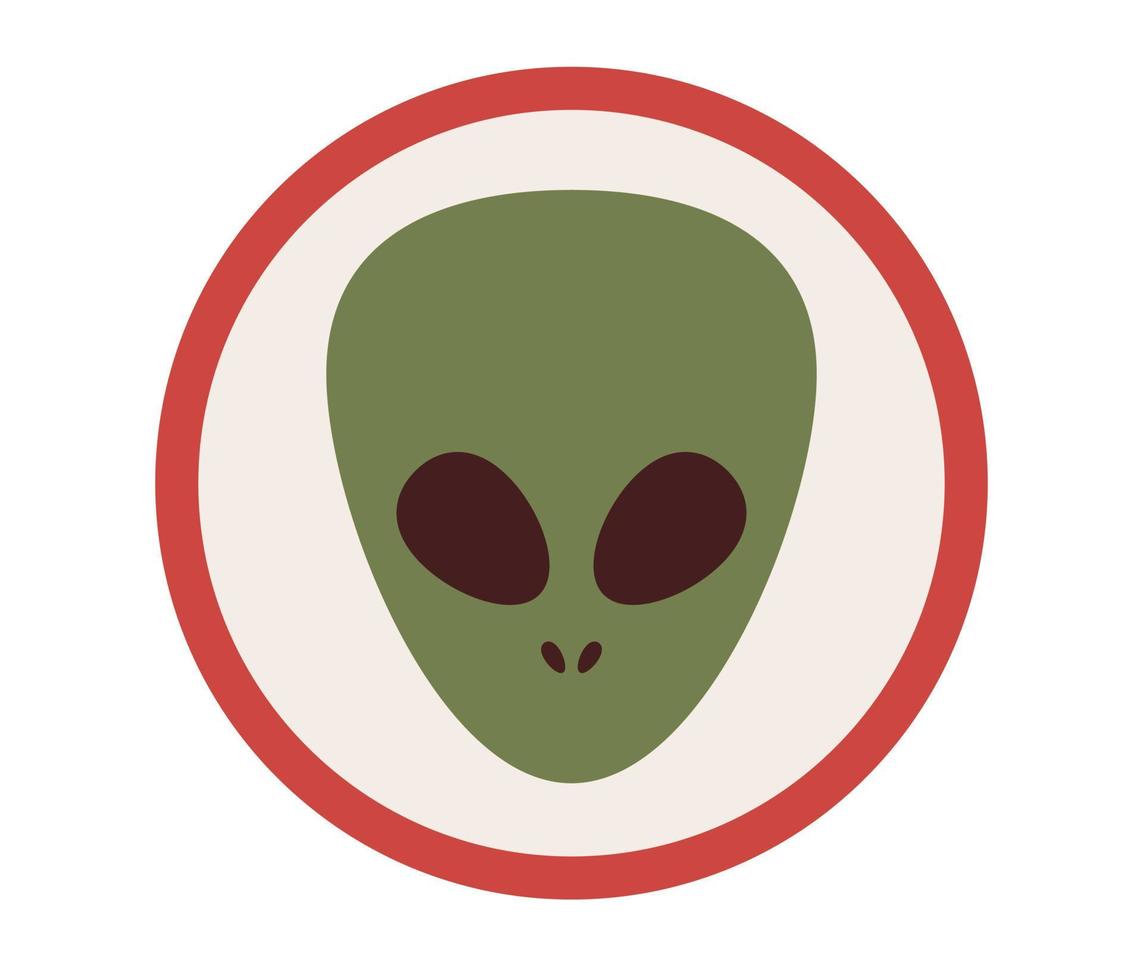 buitenaards wezen weg teken. ufo icoon. vector vlak illustratie