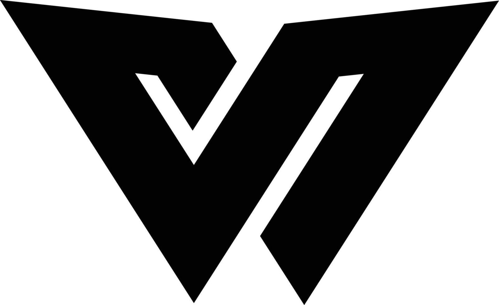 w logo en icoon vector