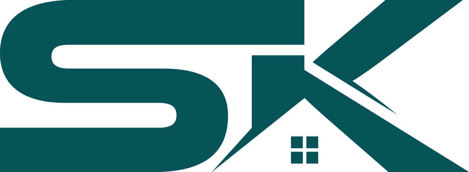 sk bouw logo icoon vector