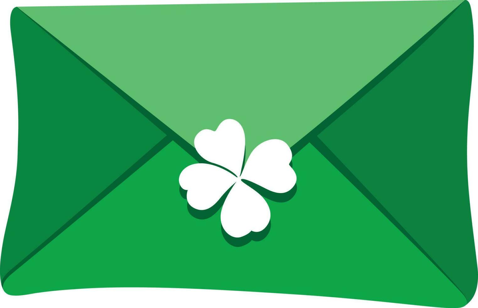 st Patrick s dag groen brief envelop vector