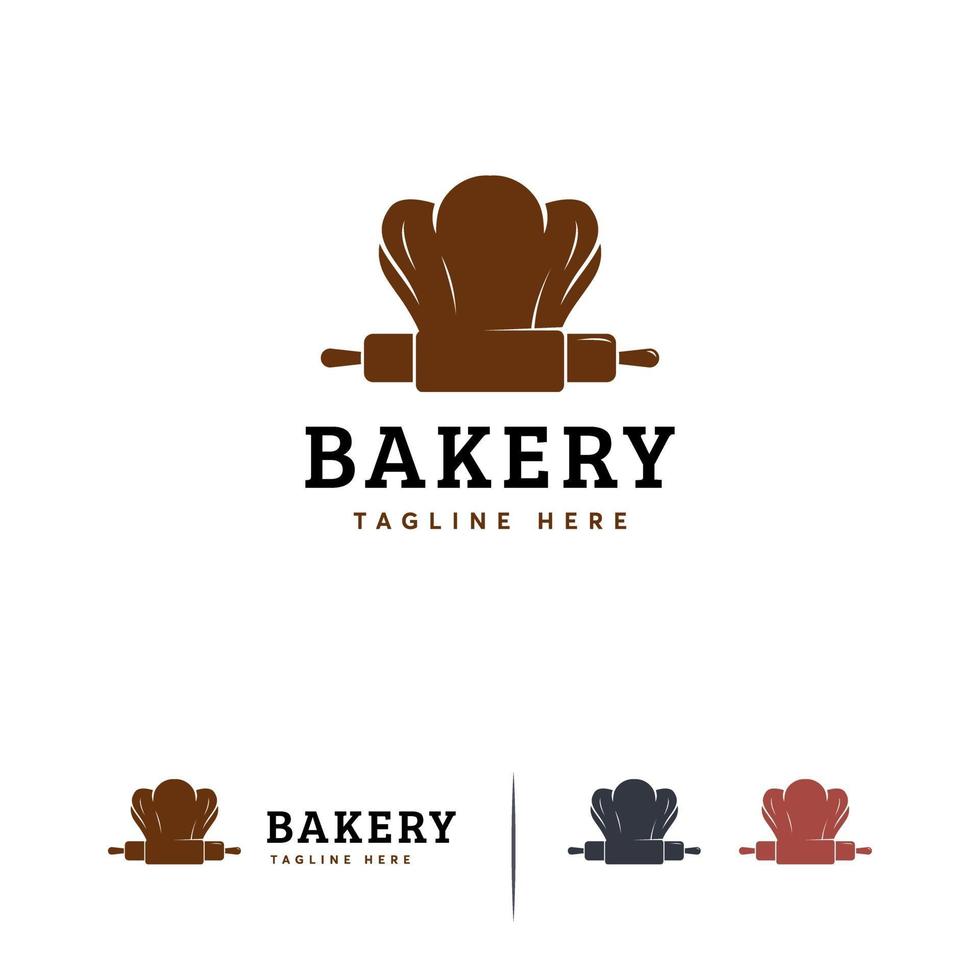 bakkerij logo ontwerpen concept vector, chef-kok logo sjabloon vector