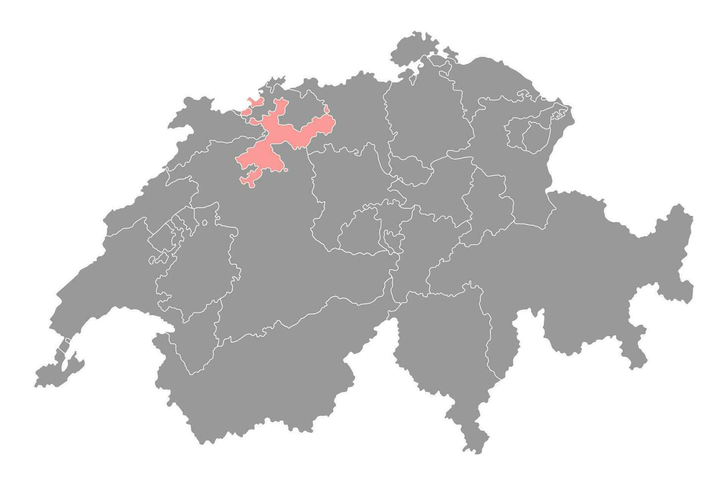 solothurn kaart, kantons van Zwitserland. vector illustratie.