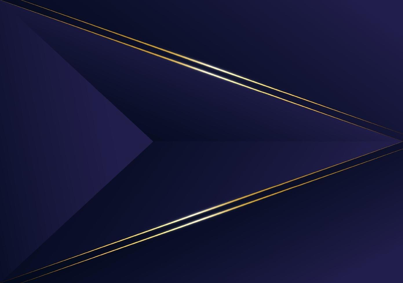 abstracte veelhoekige patroon luxe gouden lijn met donkerblauwe sjabloonachtergrond. premium stijl voor poster, omslag, print, artwork. vector illustratie