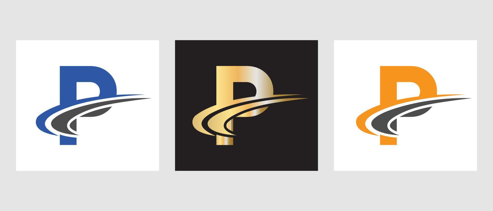 eerste monogram brief p logo ontwerp. p logotype sjabloon vector