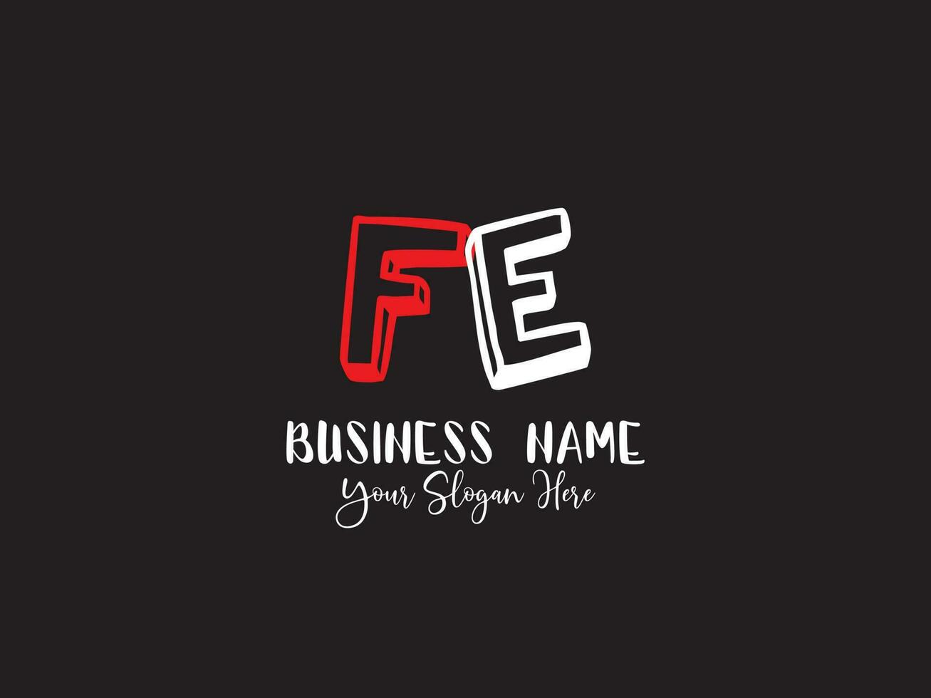 eerste fe logo, minimalistische fe brief logo icoon vector