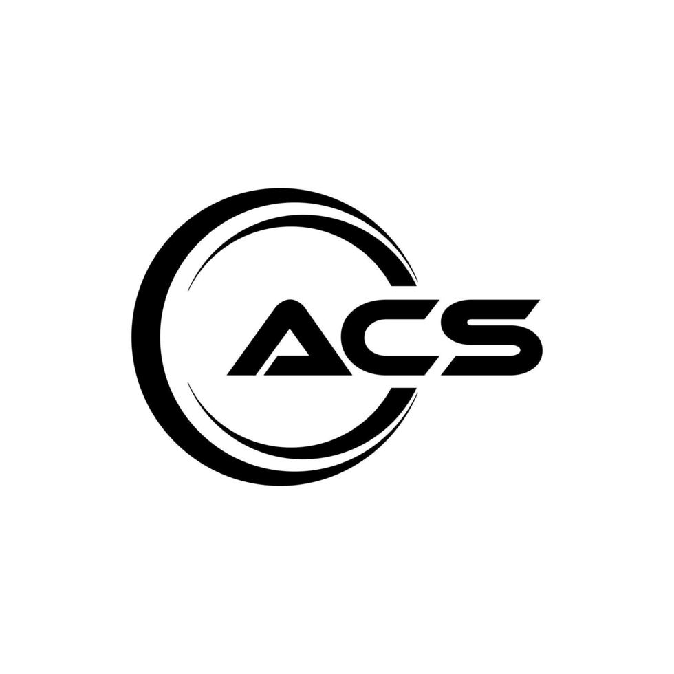 acs brief logo ontwerp in illustratie. vector logo, schoonschrift ontwerpen voor logo, poster, uitnodiging, enz.