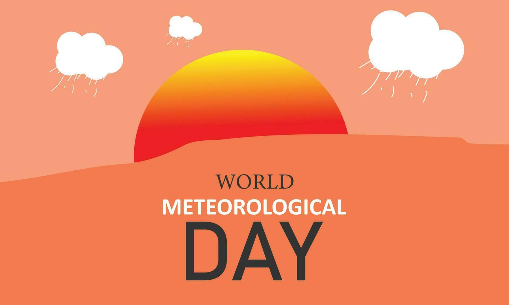 wereld meteorologisch dag. voor groet kaart, poster, banier, sjabloon vector