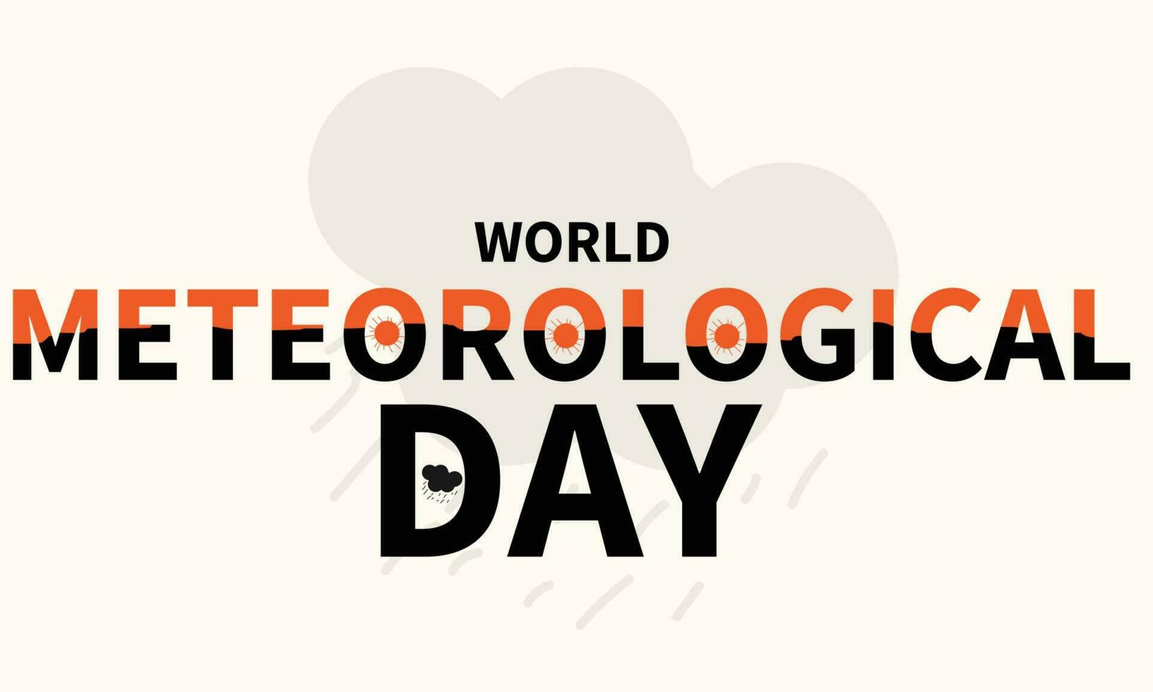 wereld meteorologisch dag. voor groet kaart, poster, banier, sjabloon vector