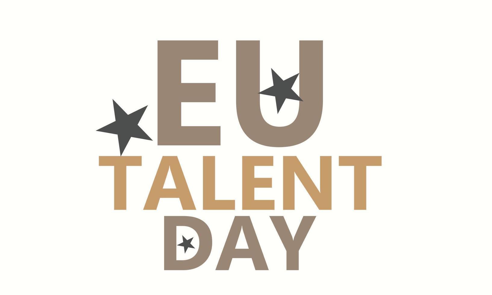 EU talent dag. sjabloon voor achtergrond, banier, kaart, poster vector