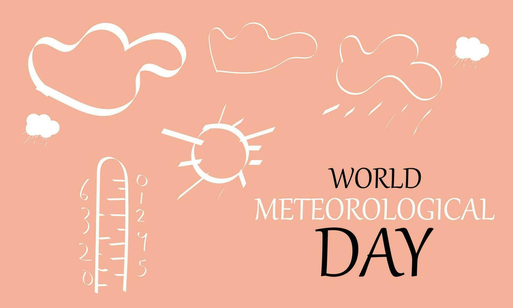 wereld meteorologisch dag. voor groet kaart, poster, banier, sjabloon vector