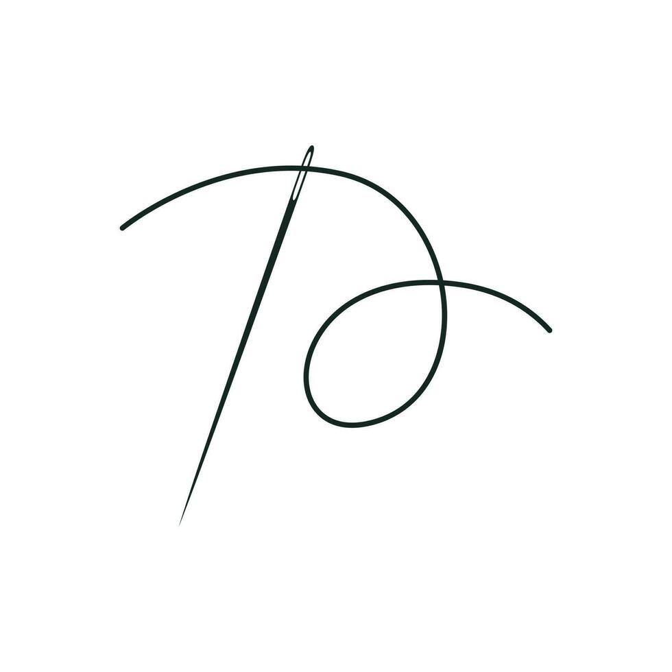 naaien naald- icoon vector. naald- draad illustratie teken. naaien symbool. naaister logo. vector