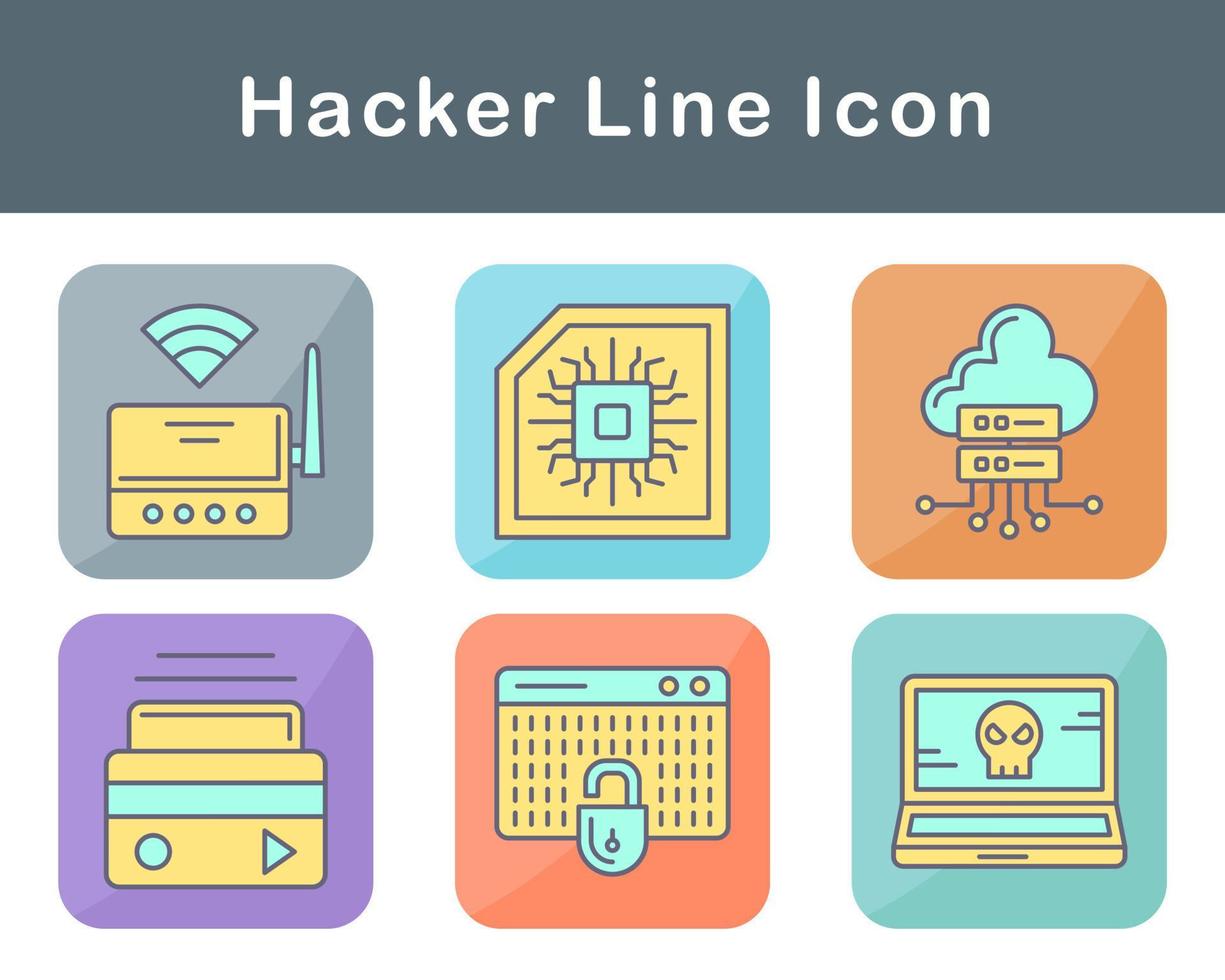 hacker vector icoon reeks