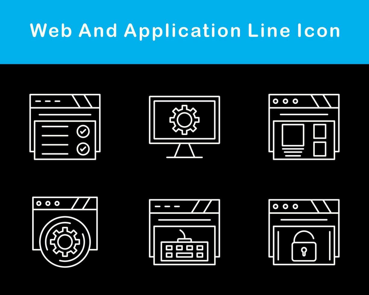 web en toepassing vector icoon reeks