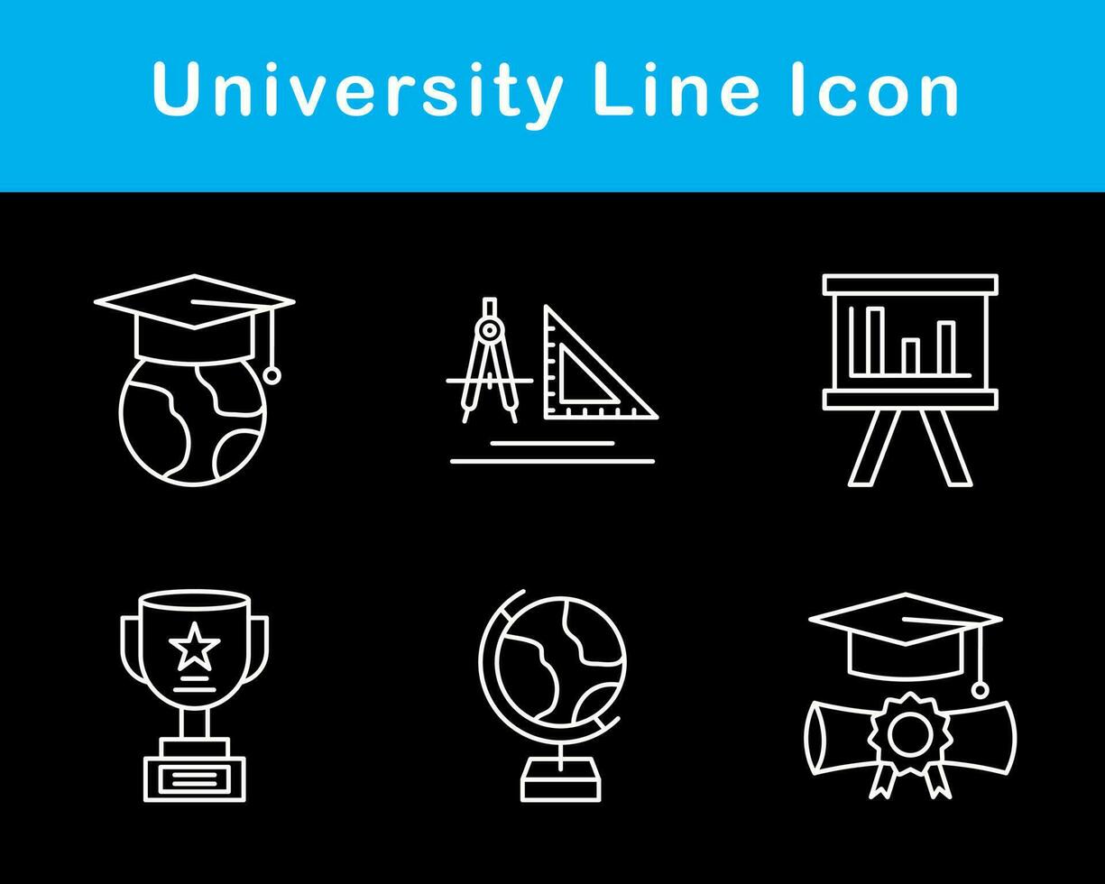 Universiteit vector icoon reeks