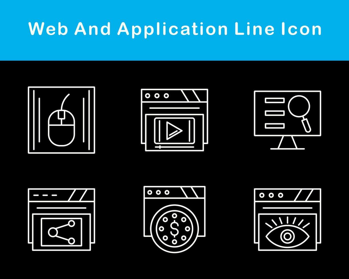 web en toepassing vector icoon reeks