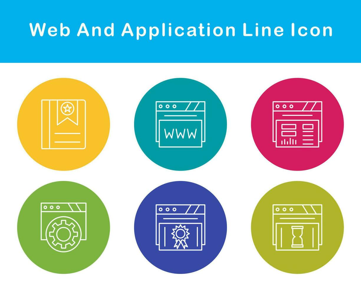 web en toepassing vector icoon reeks