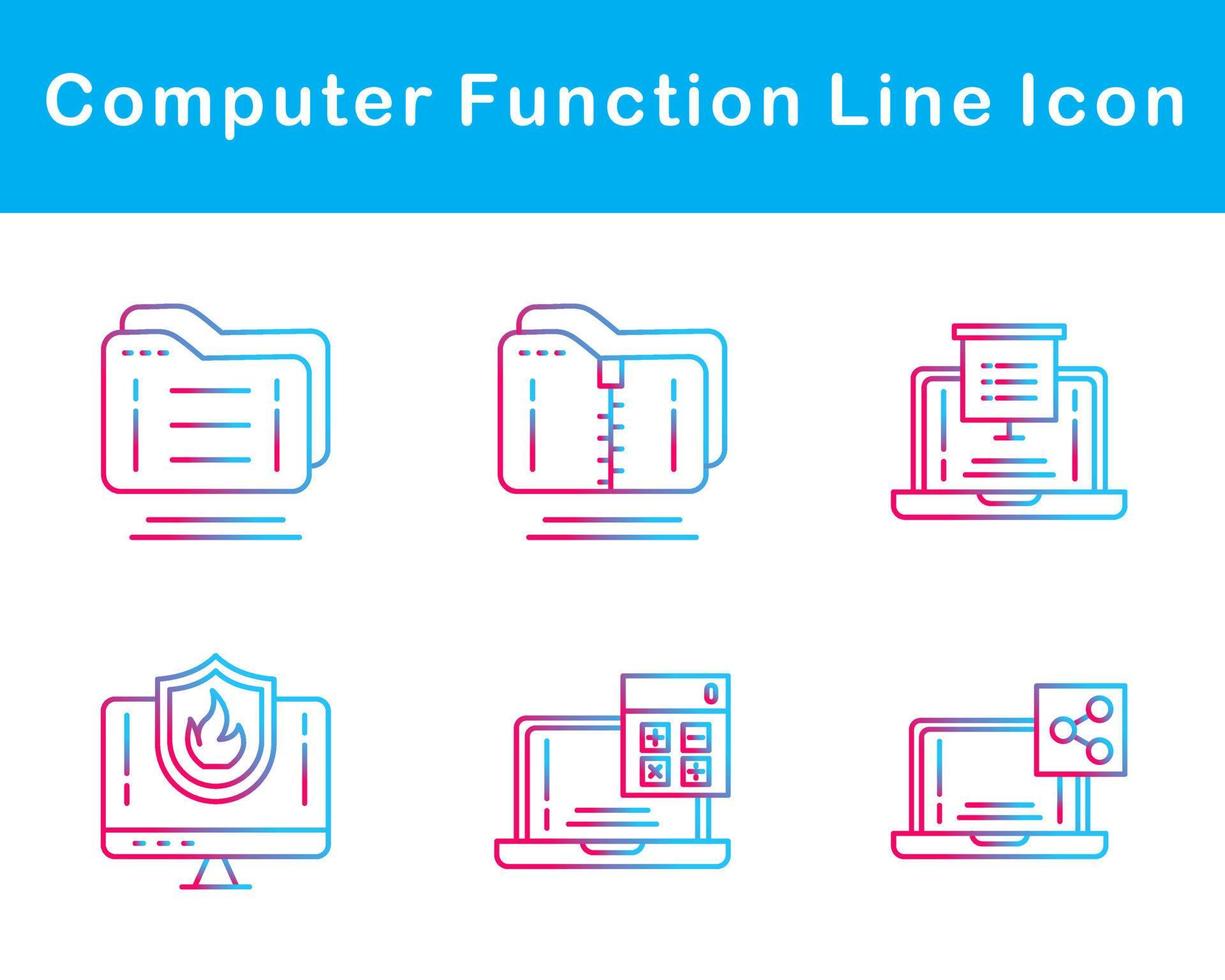 computer functie vector icoon reeks