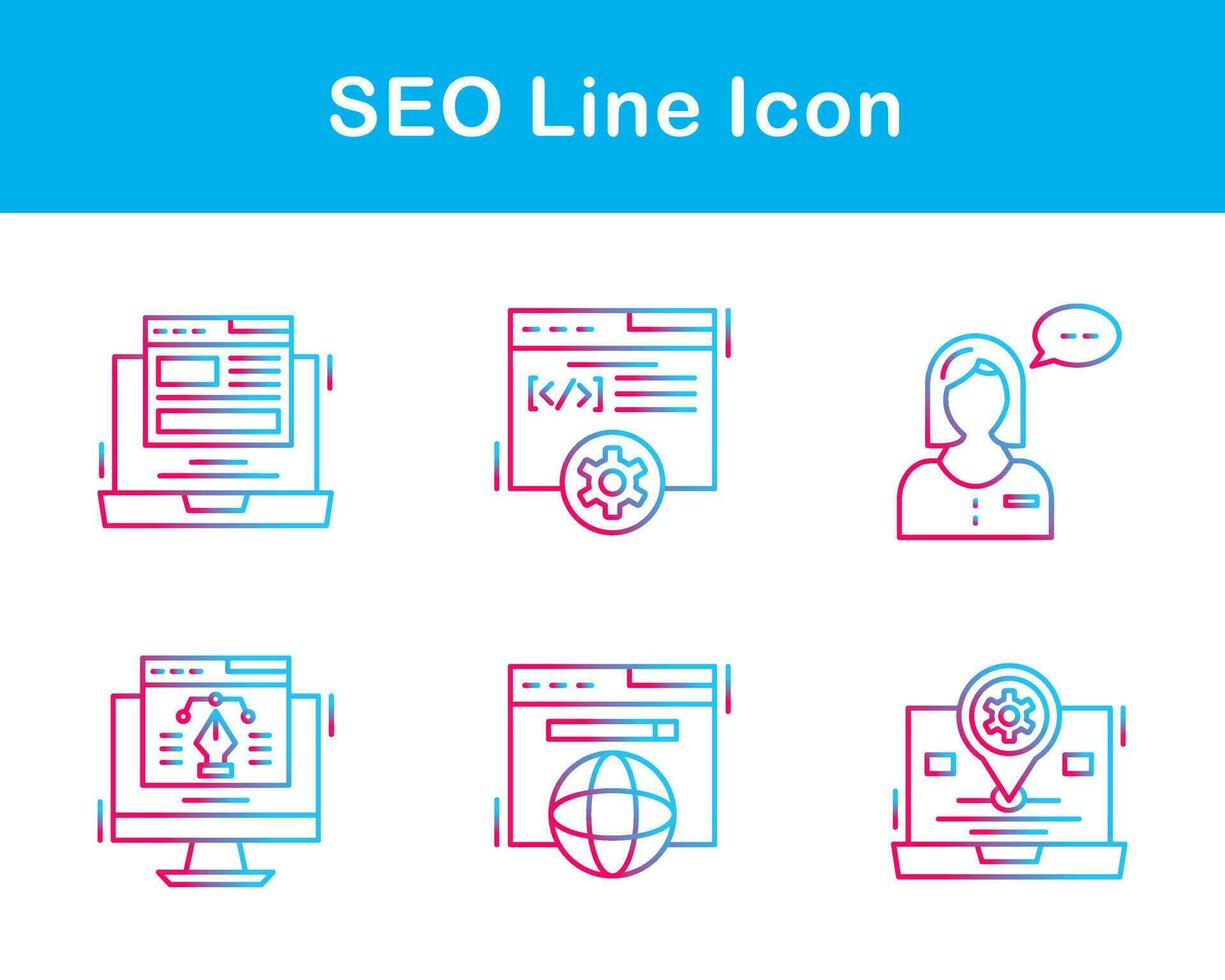 seo vector icoon reeks