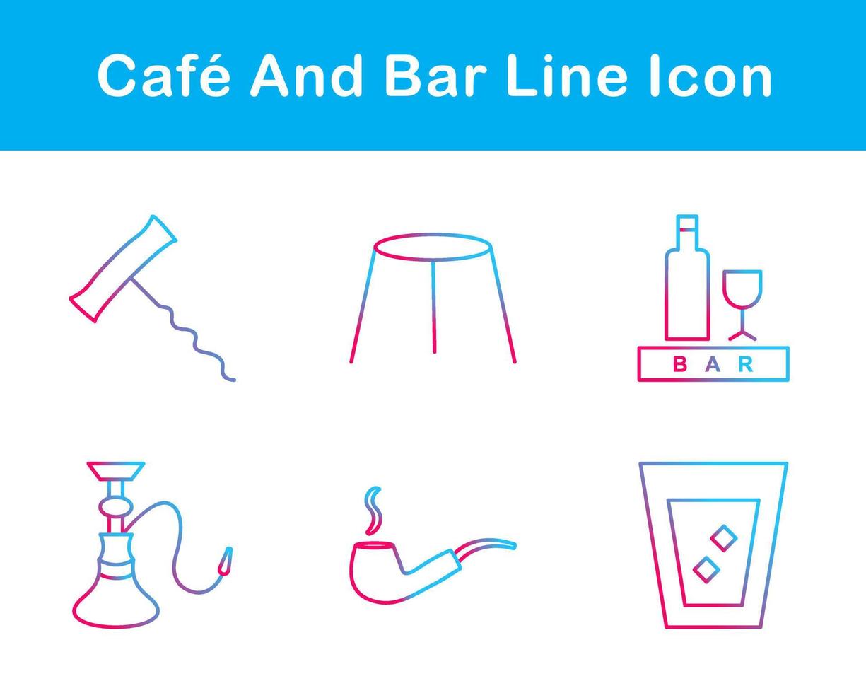 cafe en bar vector icoon reeks