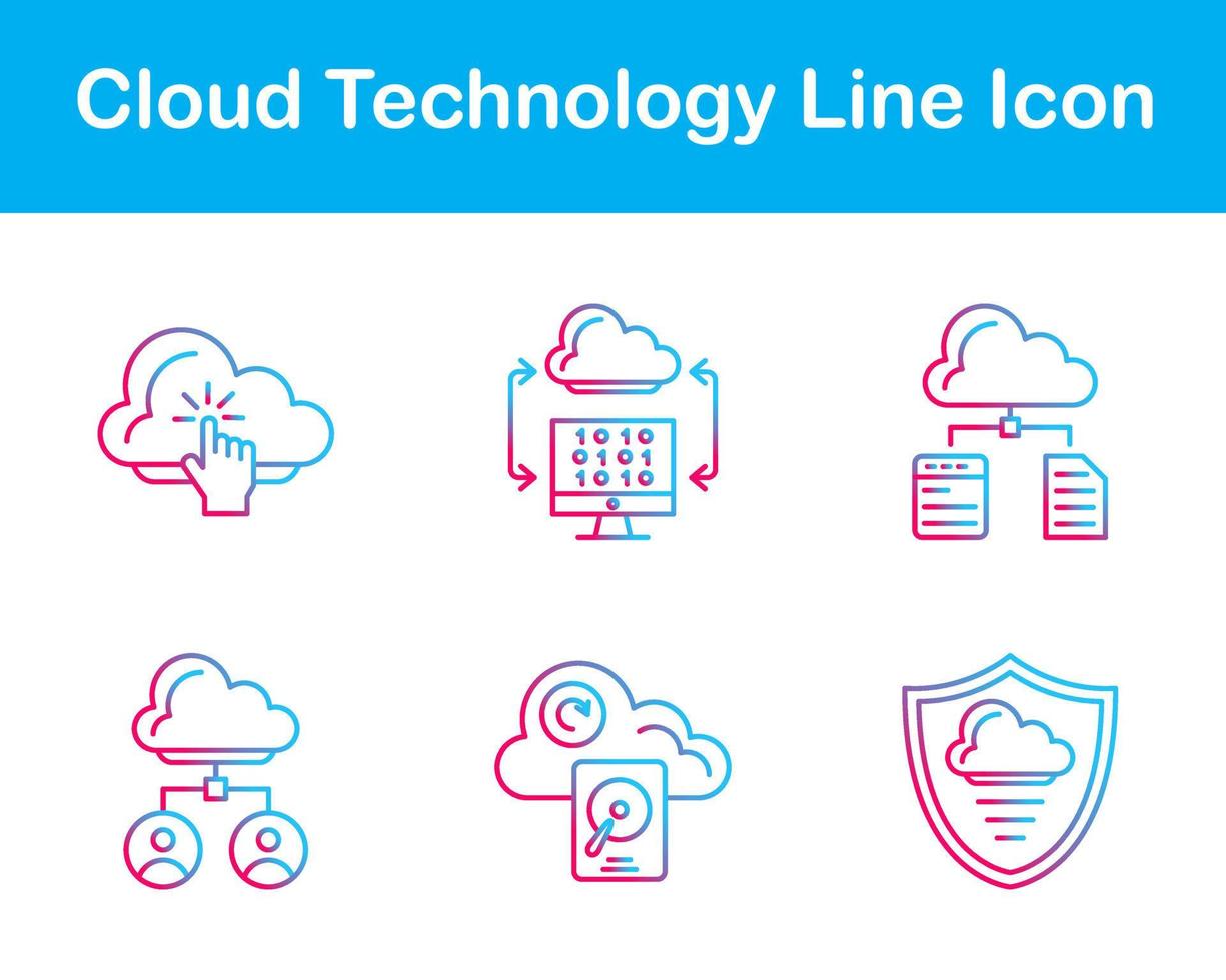 wolk technologie vector icoon reeks