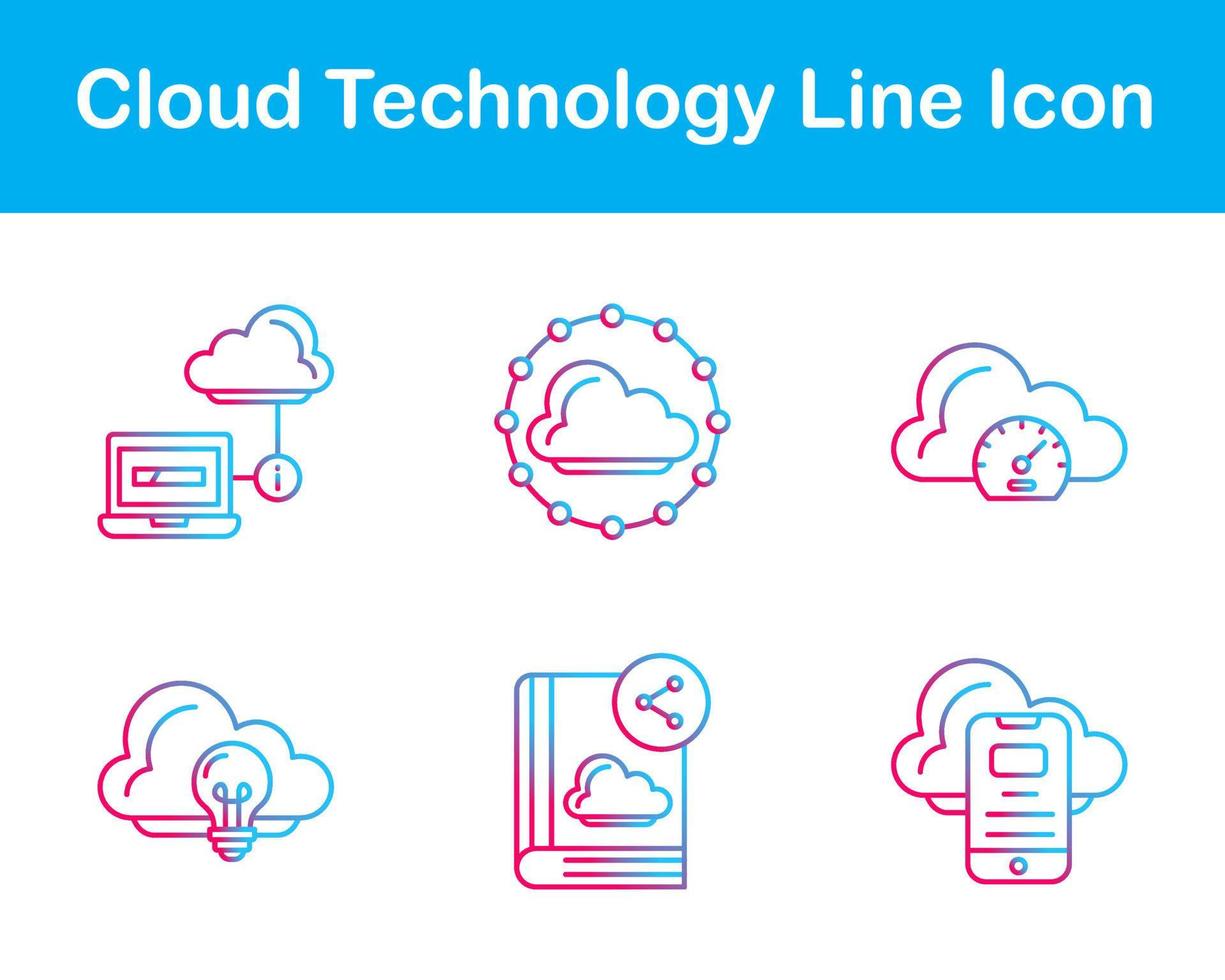 wolk technologie vector icoon reeks