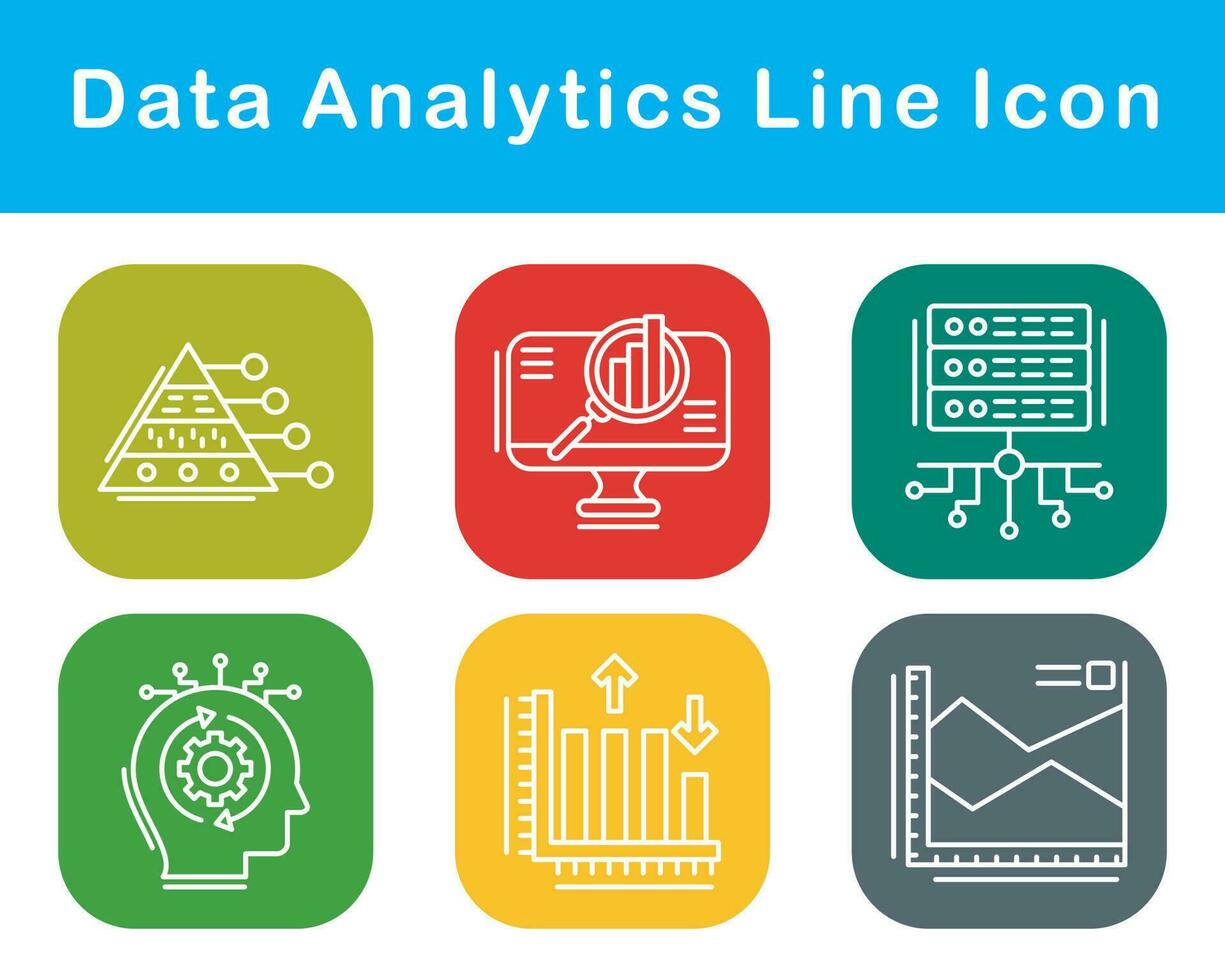 gegevens analytics vector icoon reeks