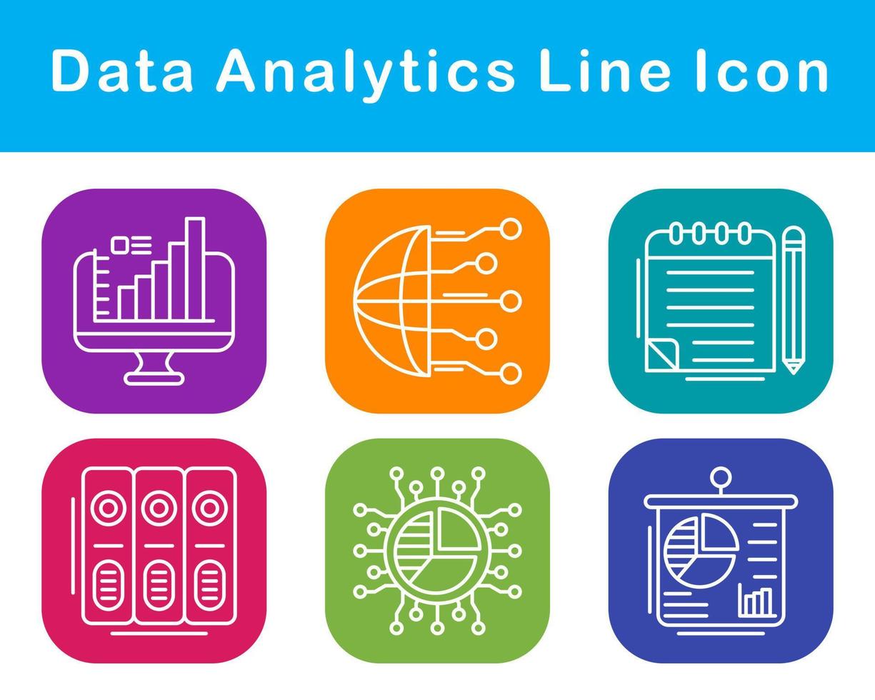 gegevens analytics vector icoon reeks