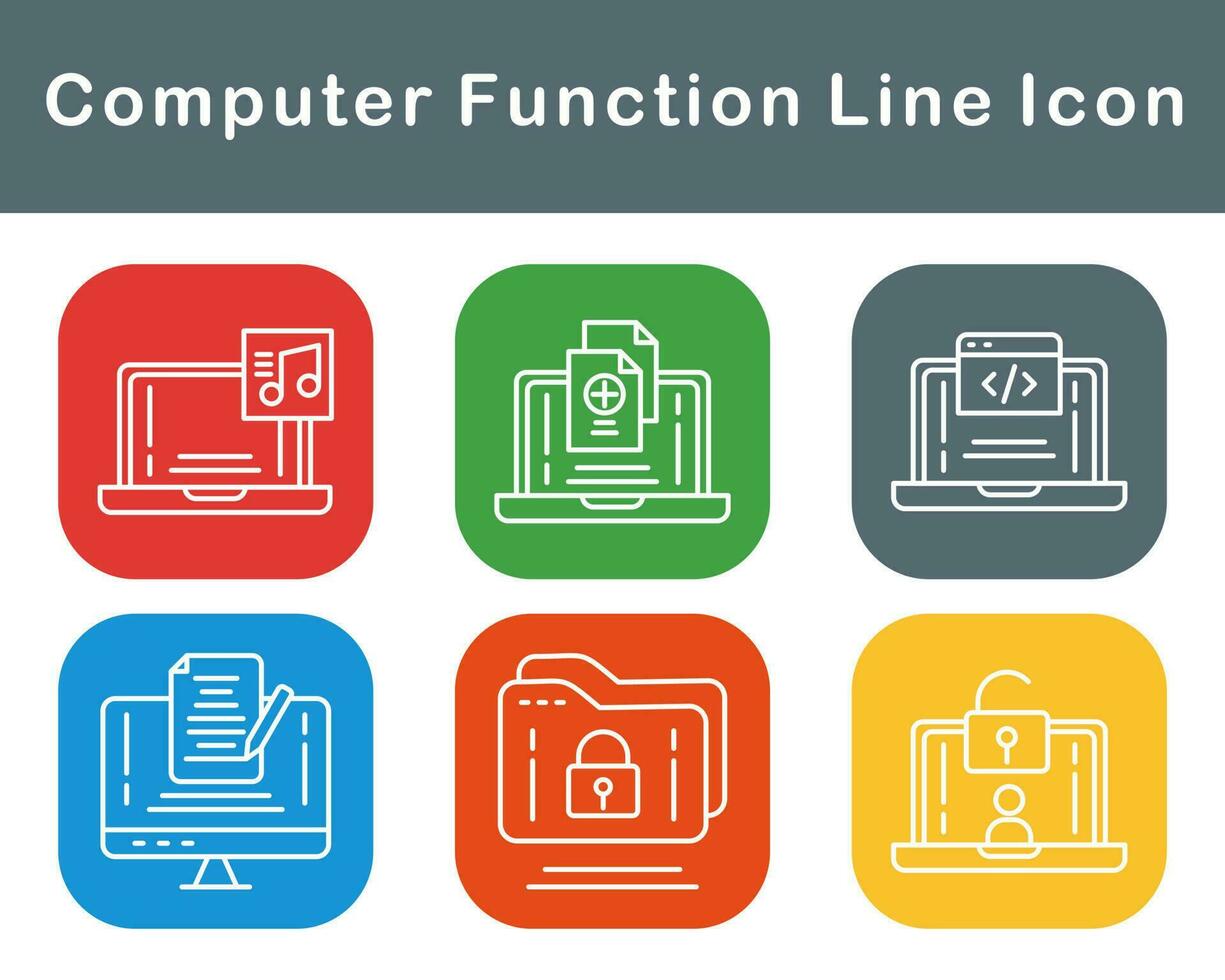 computer functie vector icoon reeks