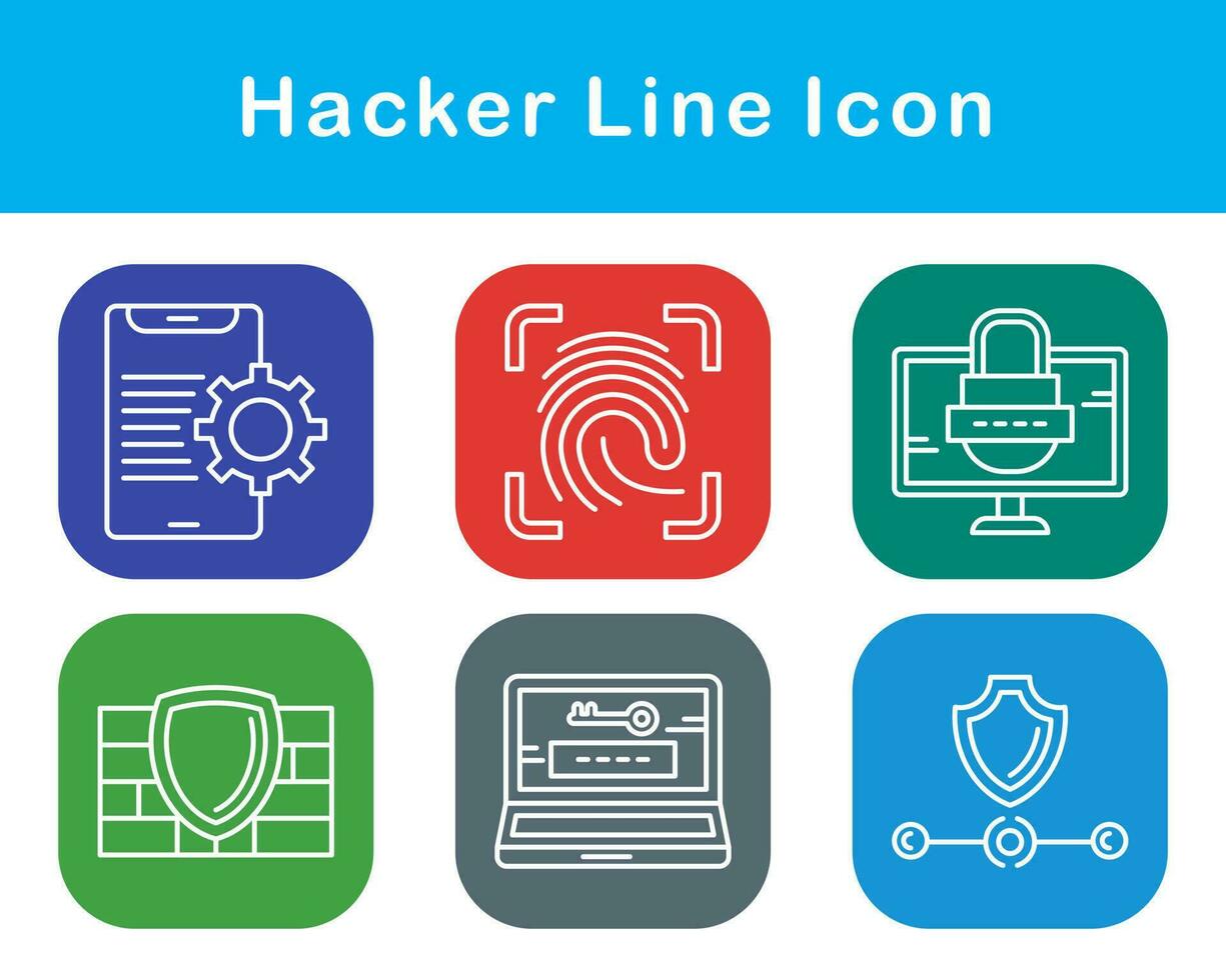 hacker vector icoon reeks