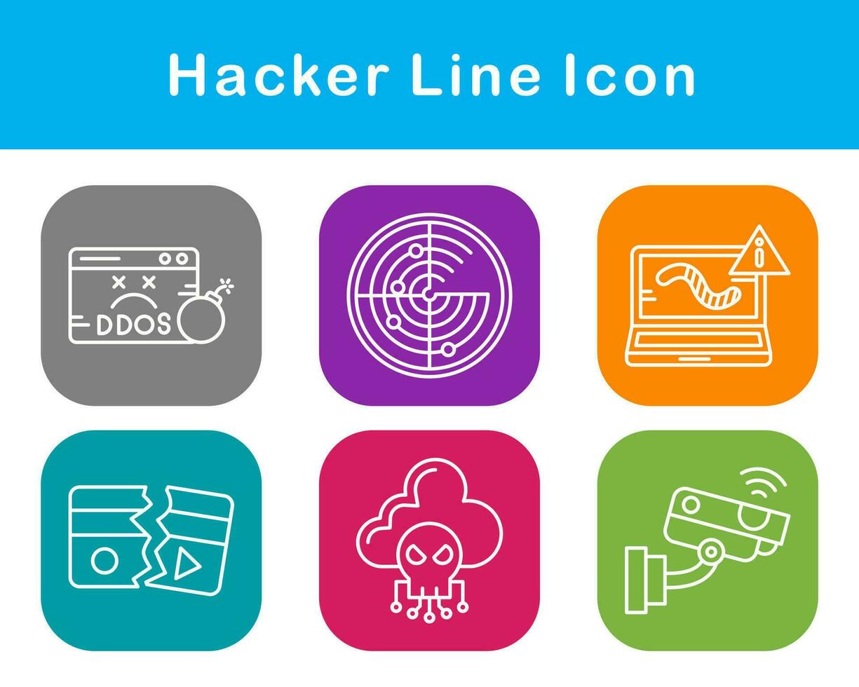 hacker vector icoon reeks