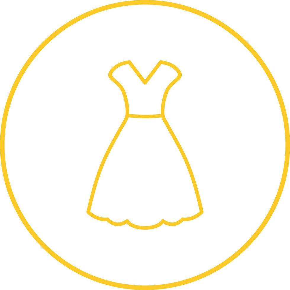 pictogram jurk lijn vrouw vector