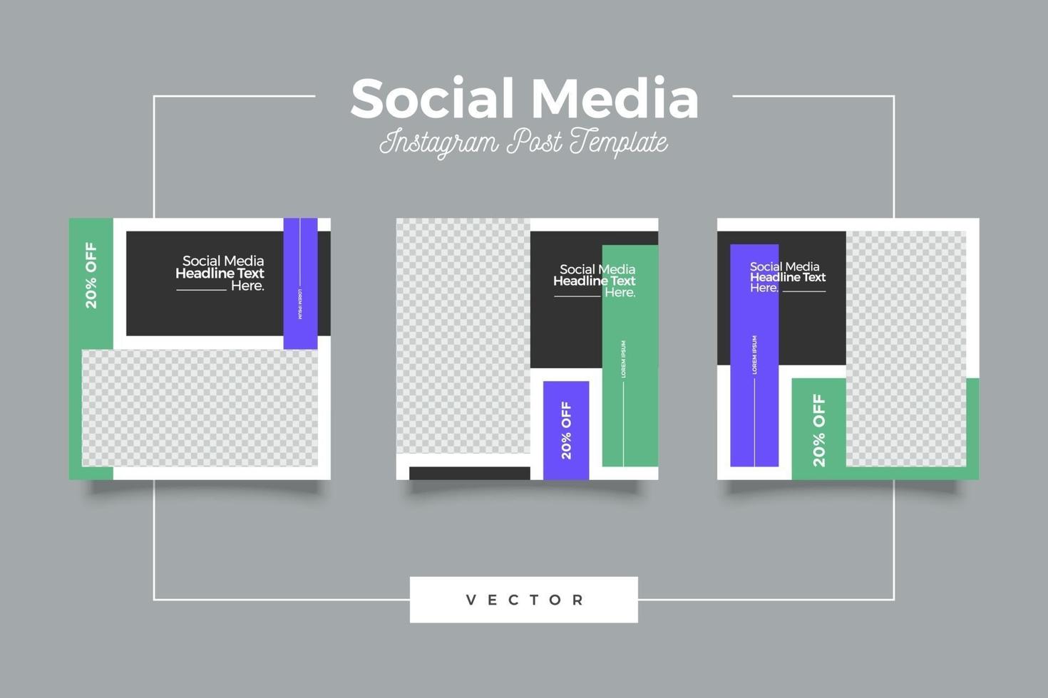 marketing social media postsjabloon vector