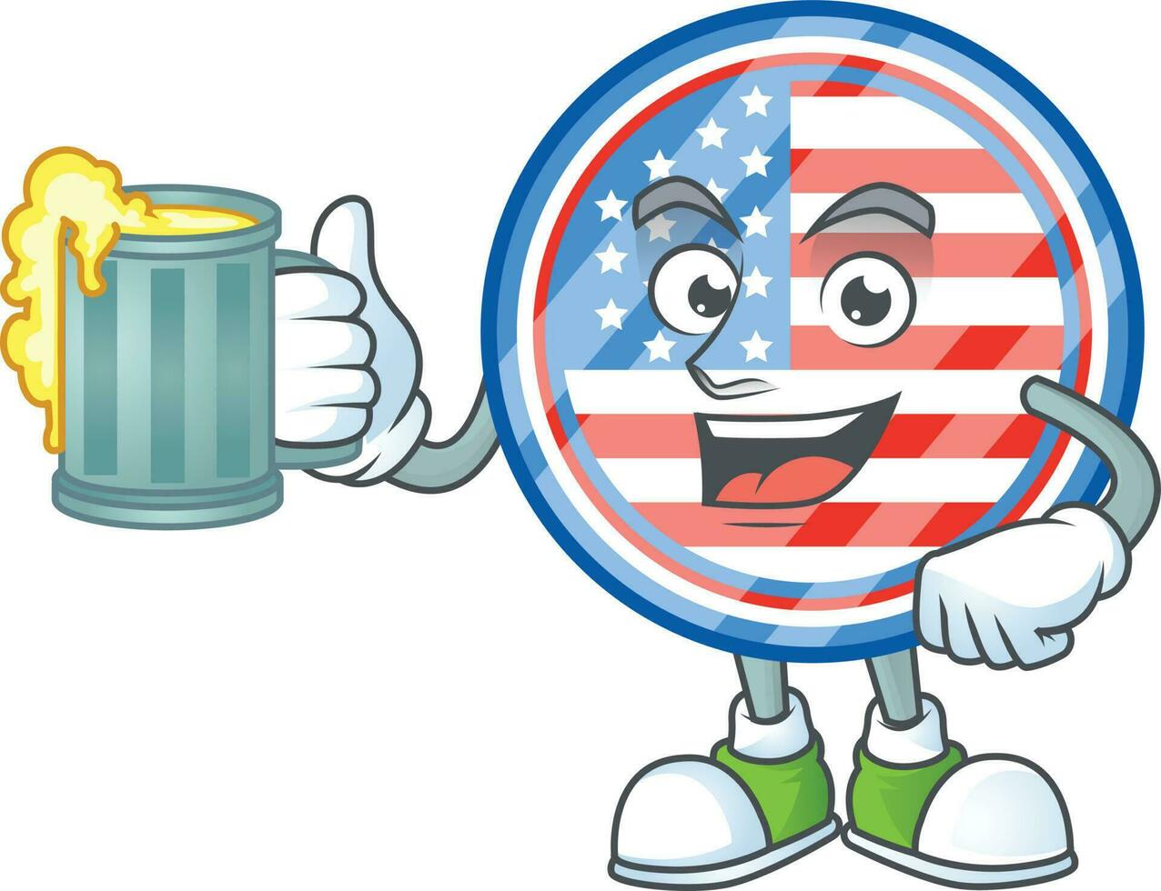 cirkel badges Verenigde Staten van Amerika icoon ontwerp vector