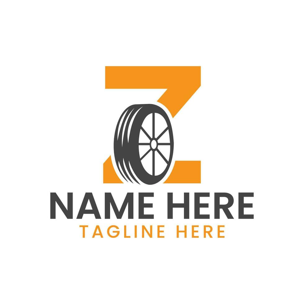brief z band logo voor auto reparatie automotive motor logo ontwerp vector sjabloon