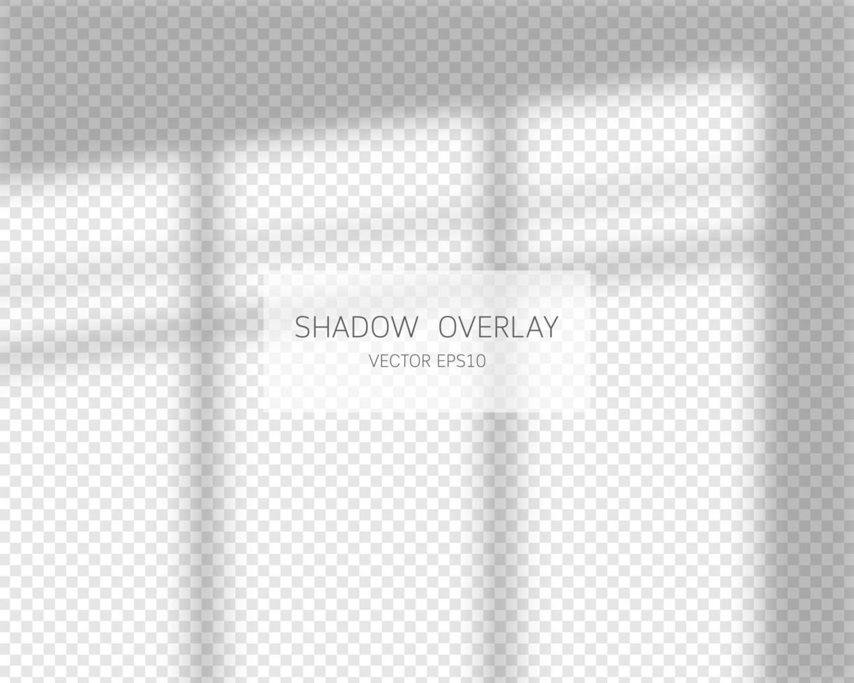 schaduw-overlay-effect. natuurlijke schaduwen van geïsoleerd venster. vector illustratie.