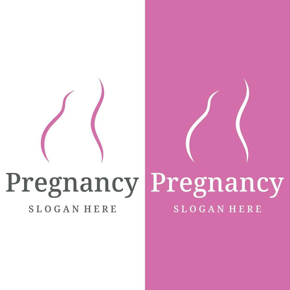 abstract logo ontwerp van moeder of zwanger vrouw of baby. logos voor klinieken, apotheken en ziekenhuizen. vector