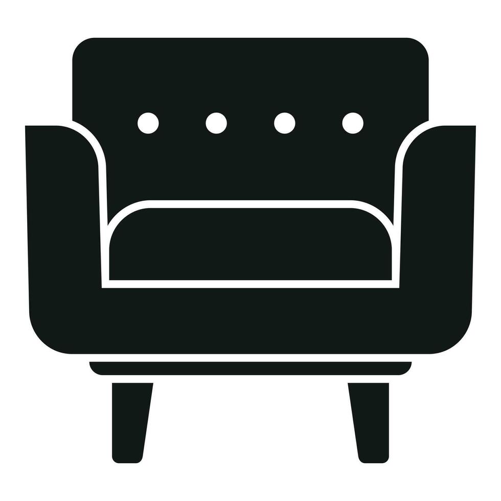 kom tot rust fauteuil icoon gemakkelijk vector. meubilair stoel vector