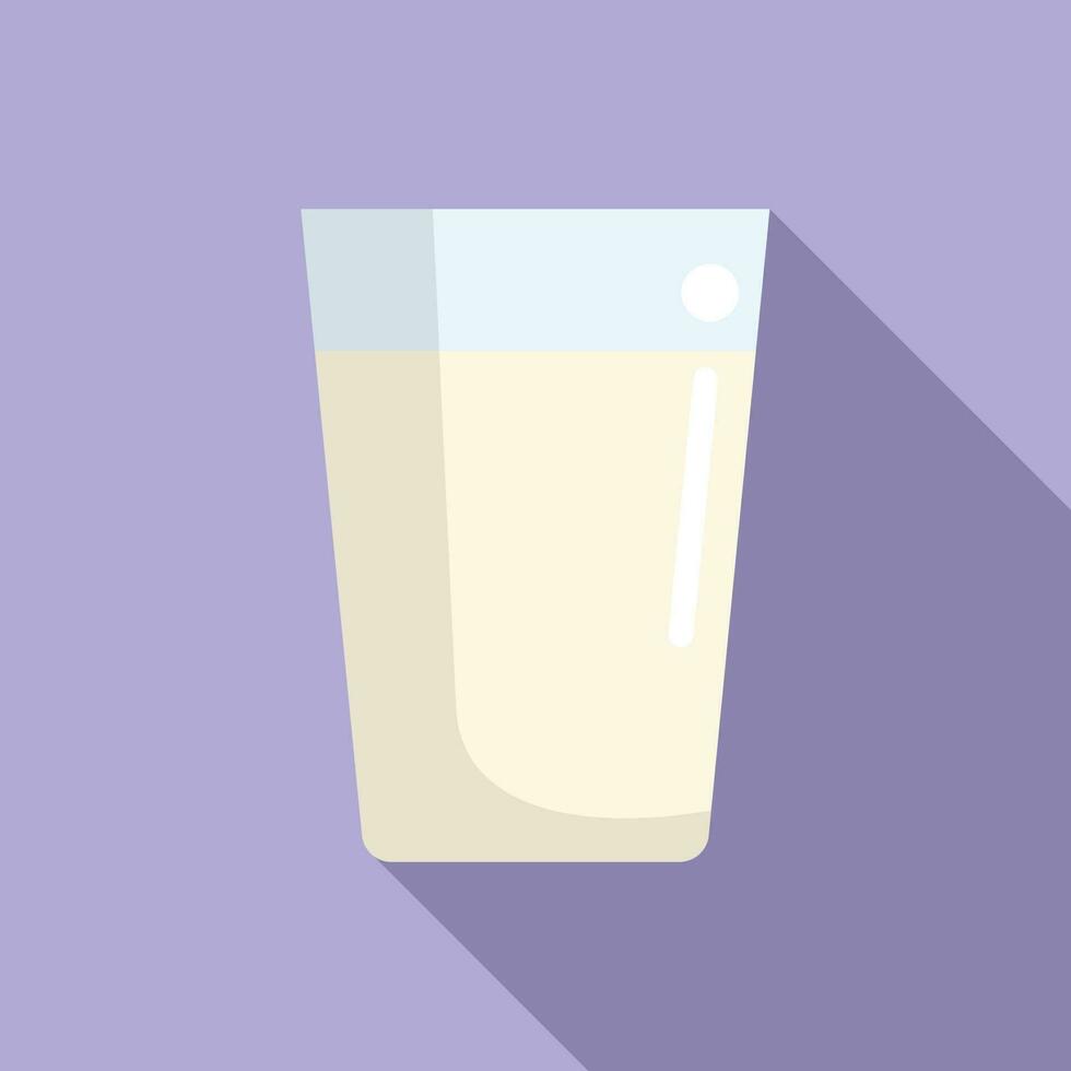 vitamine d melk glas icoon vlak vector. voedsel voeding vector