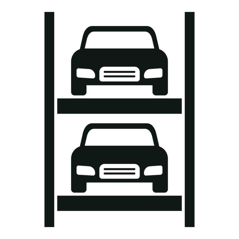 verticaal parkeren icoon gemakkelijk vector. ruimte vrachtauto vector