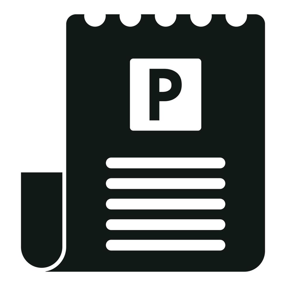 betaald parkeren Bill papier icoon gemakkelijk vector. veel ruimte vector