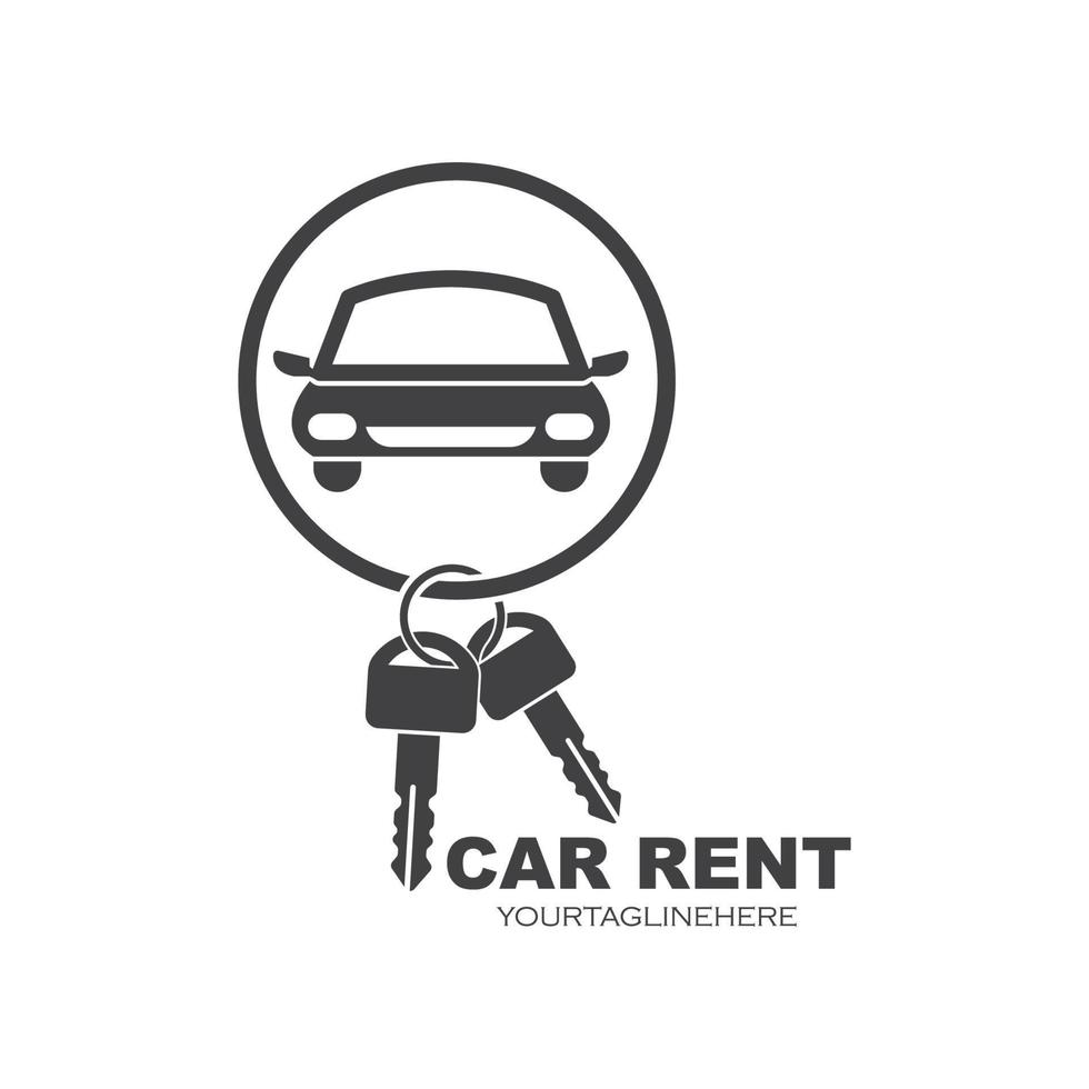 icoon en logo van auto huur vector illusration
