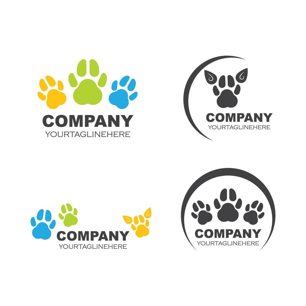 poot logo icoon van huisdier vector