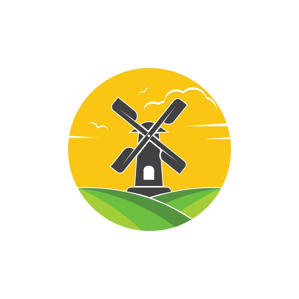 wind molen icoon vector illustratie