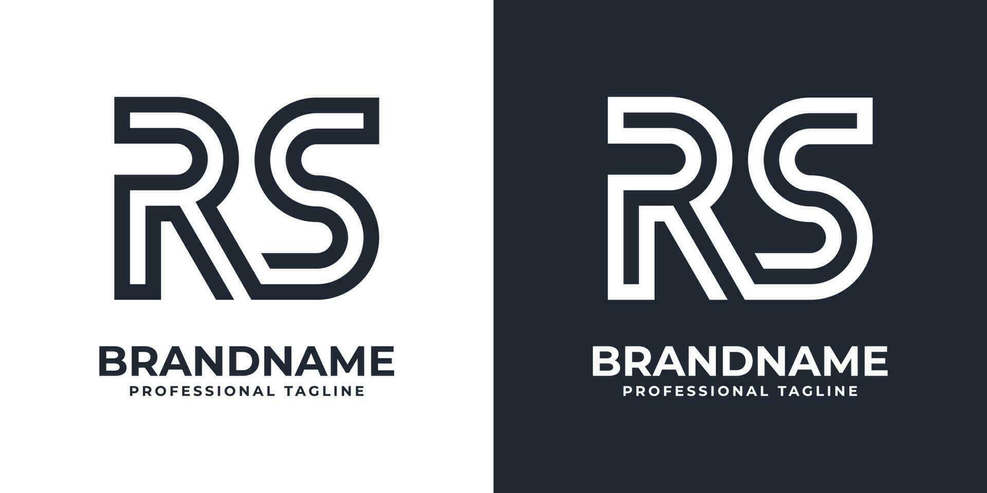 gemakkelijk rs monogram logo, geschikt voor ieder bedrijf met rs of sr voorletter. vector