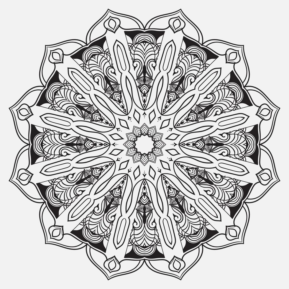 circulaire patroon in het formulier van mandala voor henna, mehndi, tatoeëren, decoratie. decoratief ornament in etnisch oosters stijl vector